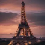 Paris Skyline with Eiffel Tower