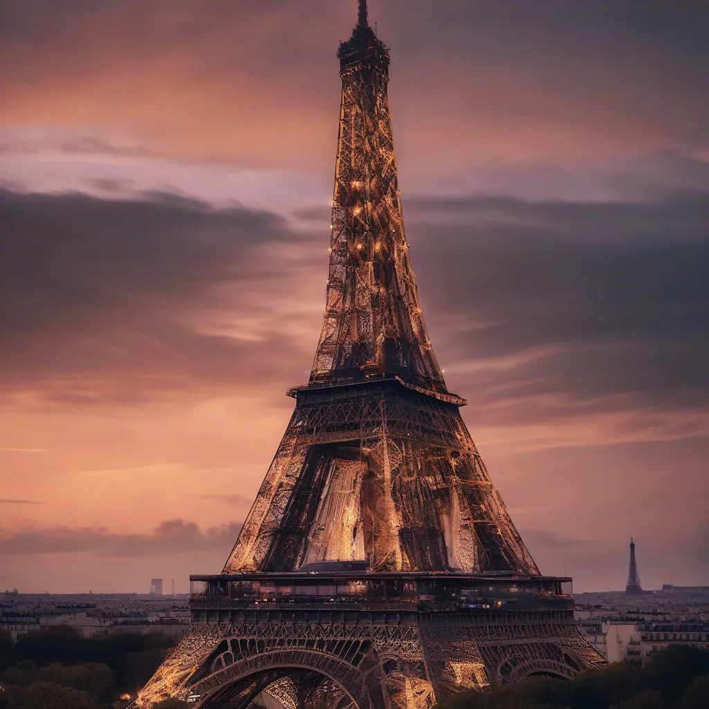 Paris Skyline with Eiffel Tower