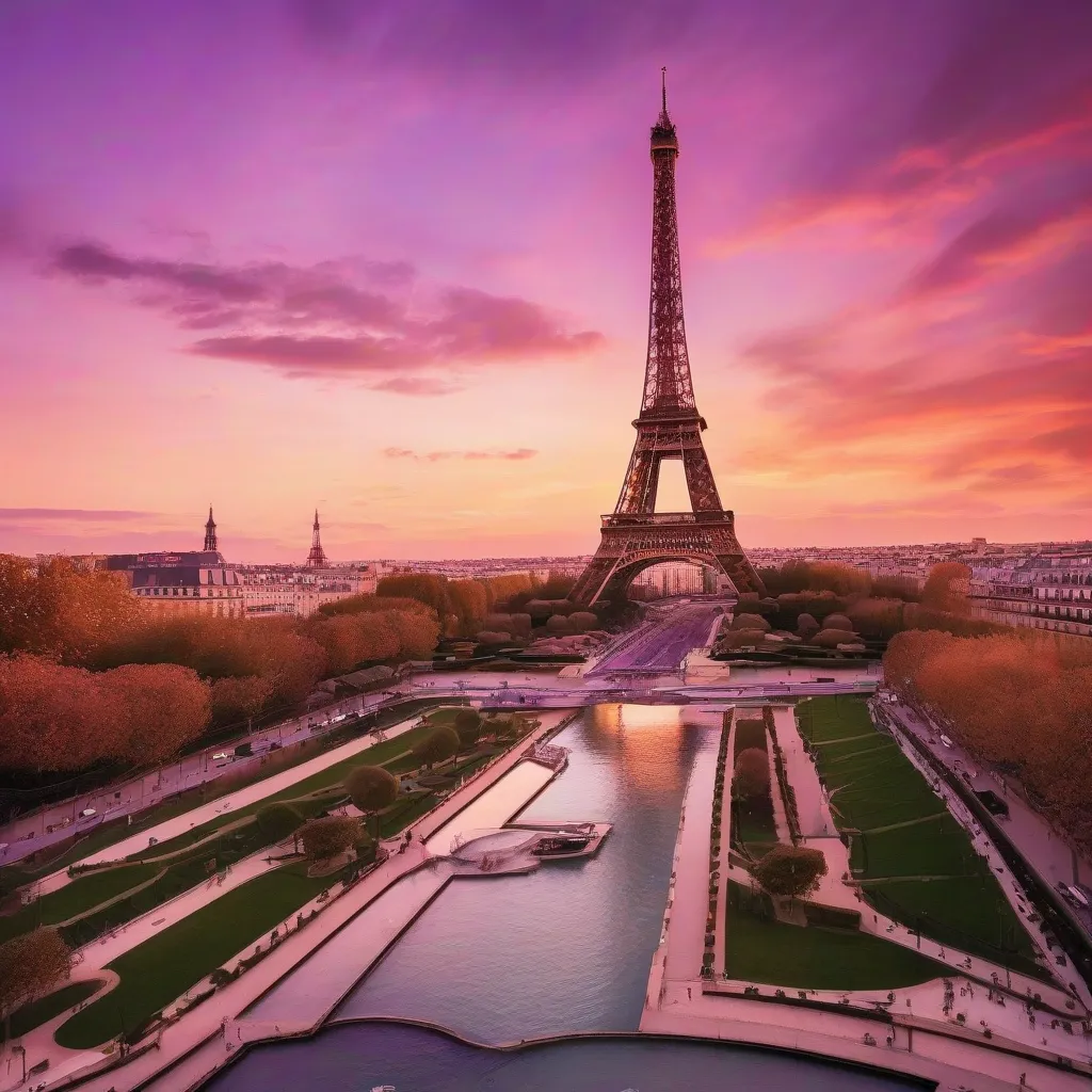 Eiffel Tower at Sunset