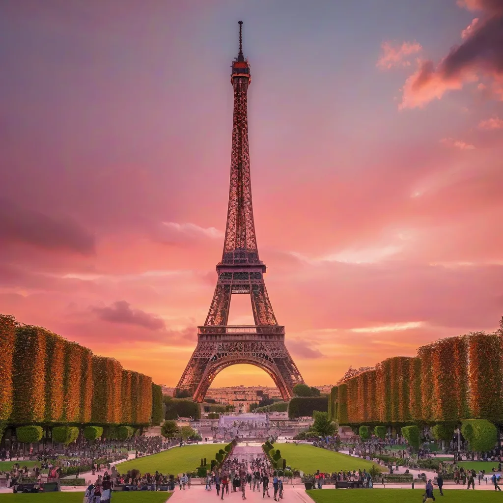 Eiffel Tower at Sunset