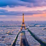 Eiffel Tower at Sunset