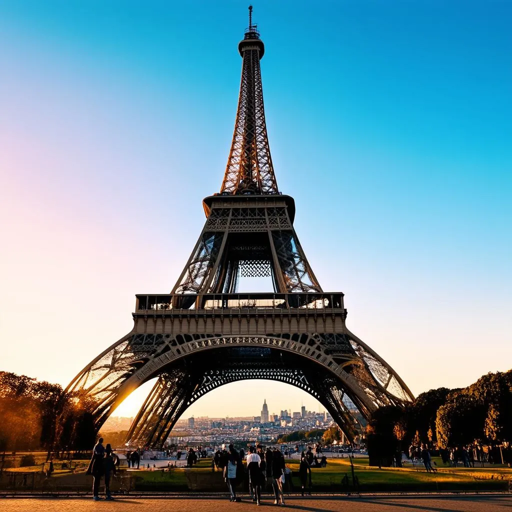 Eiffel Tower at Sunset