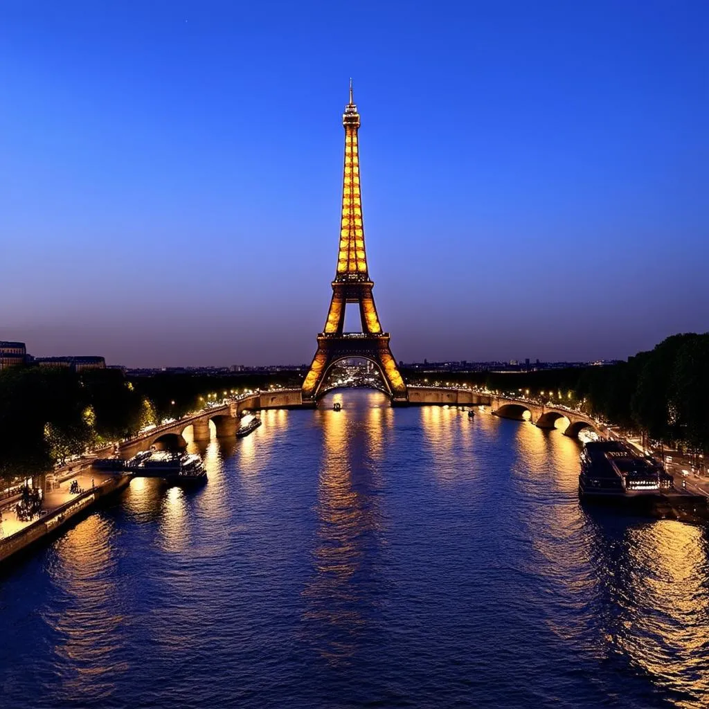 Eiffel Tower at night