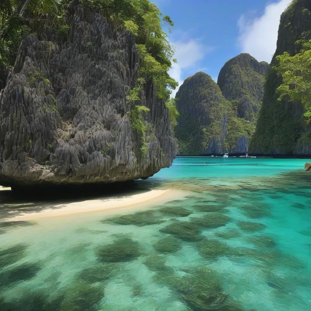  Limestone cliffs and turquoise waters of El Nido, Palawan 