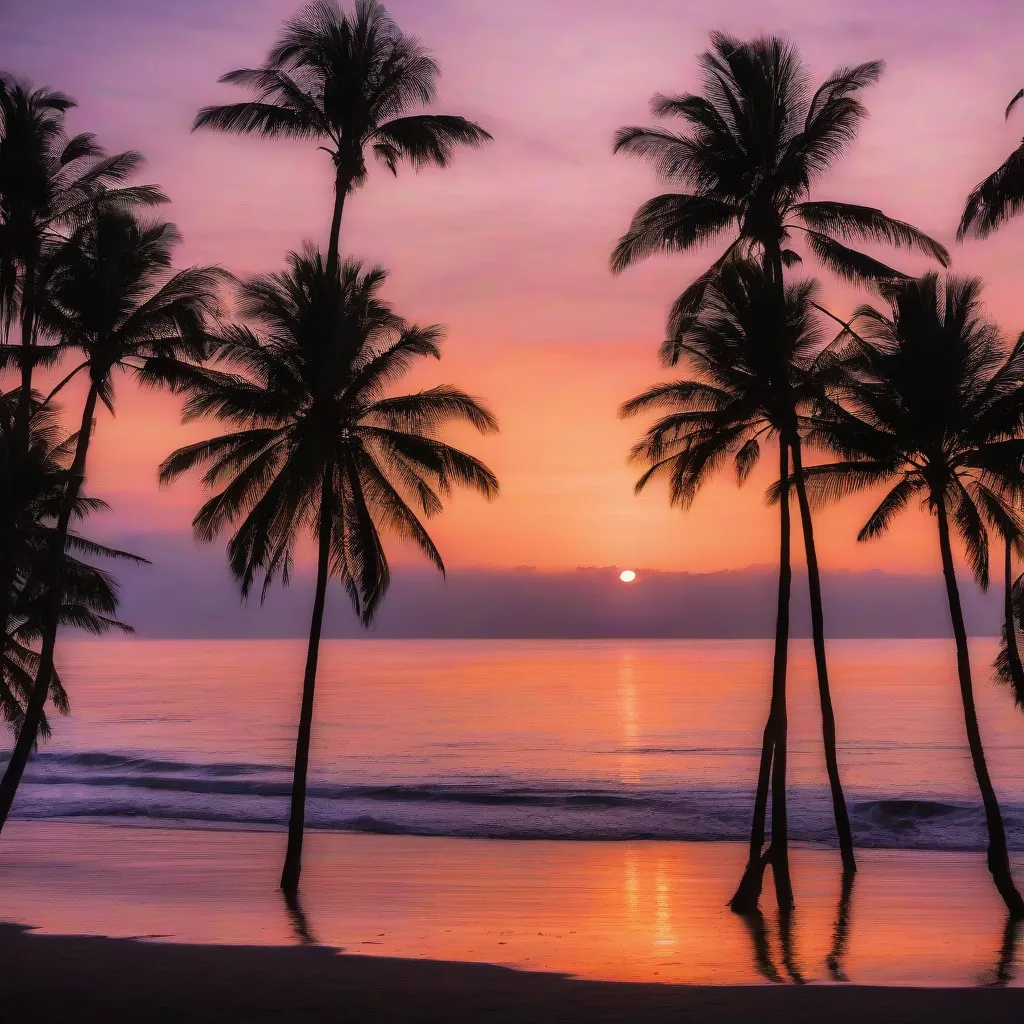 Sunset on the Beach in El Salvador