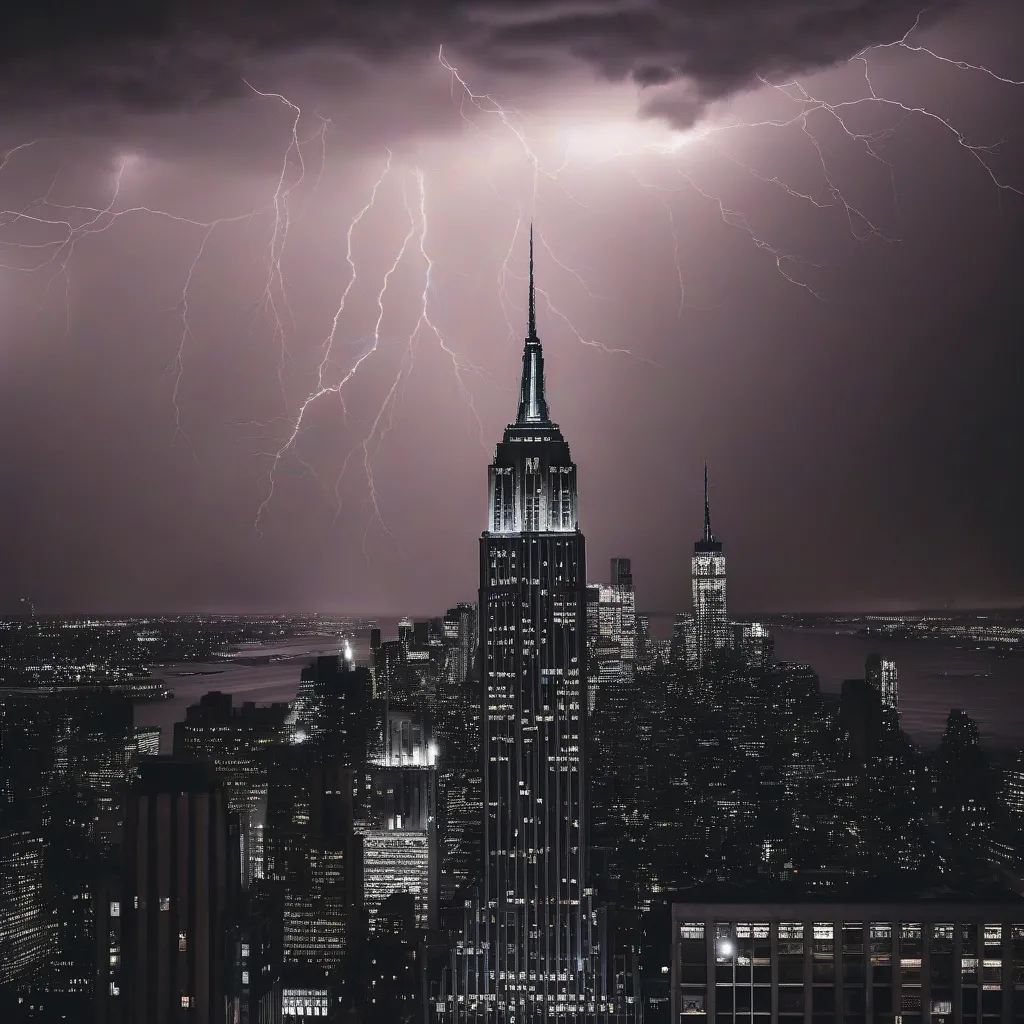 Empire State Building Struck by Lightning