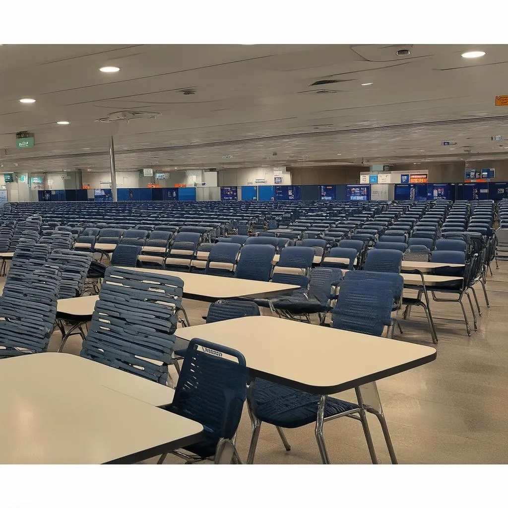 Deserted Airport Terminal During Government Shutdown