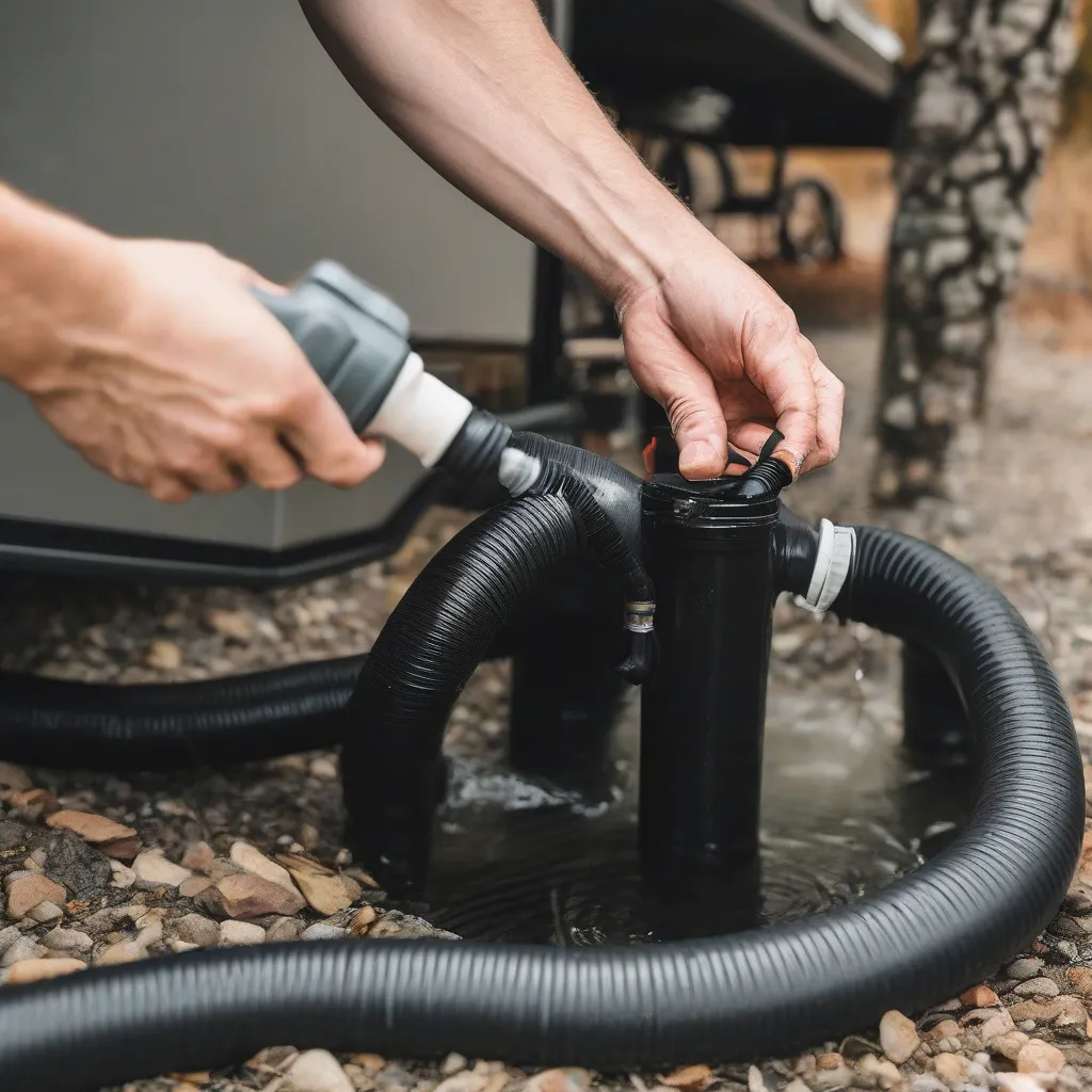 Emptying black water tank