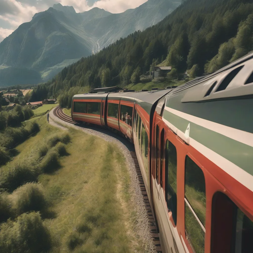 Scenic Train Journey through Europe