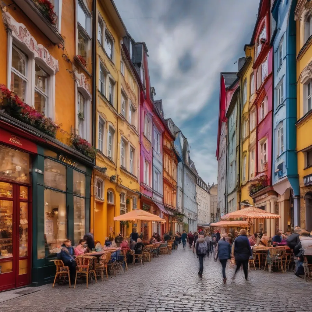 Charming European Street Scene