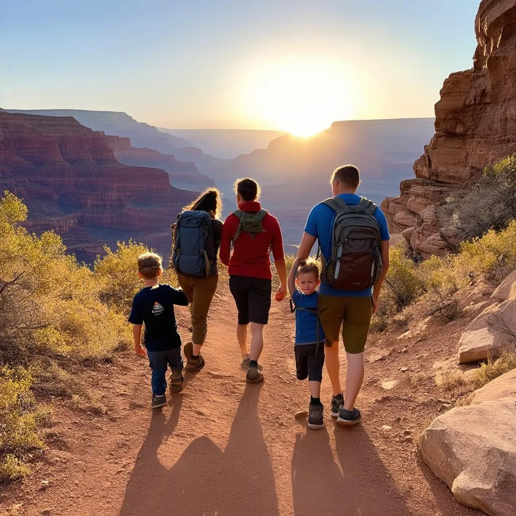 Family Hiking in Grand Canyon