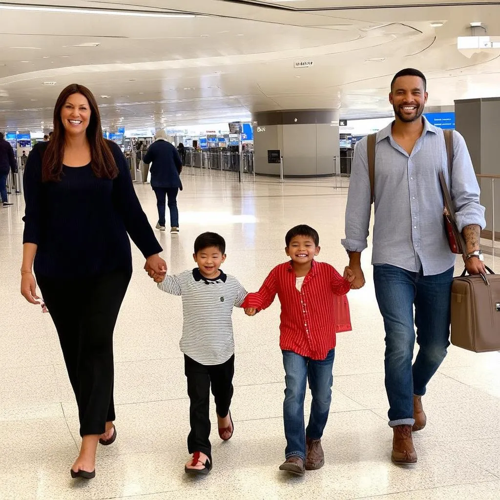 Family at the Airport