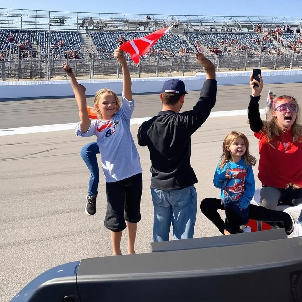 Family at Racetrack