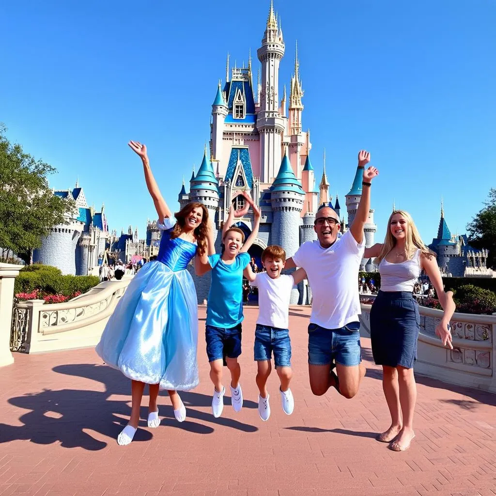 Family Celebrates at Disney World