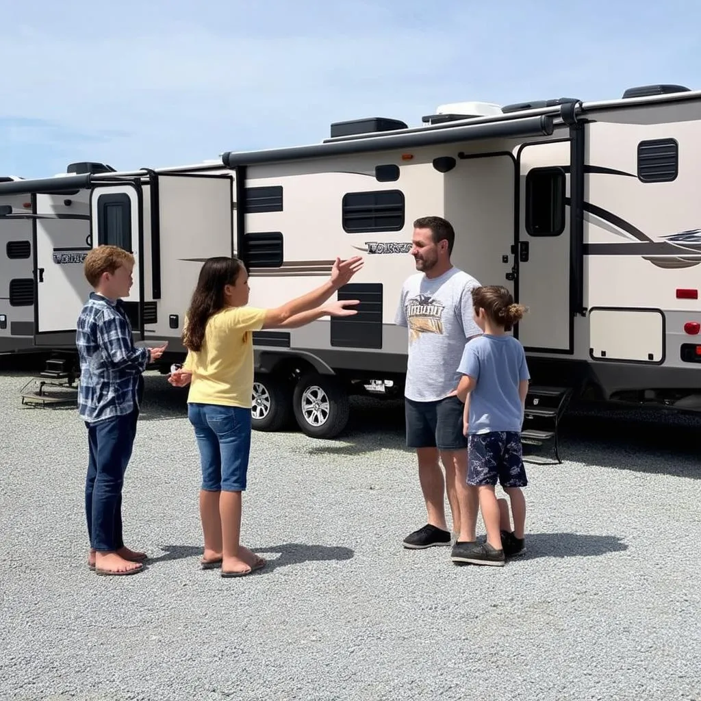 Family Choosing an RV