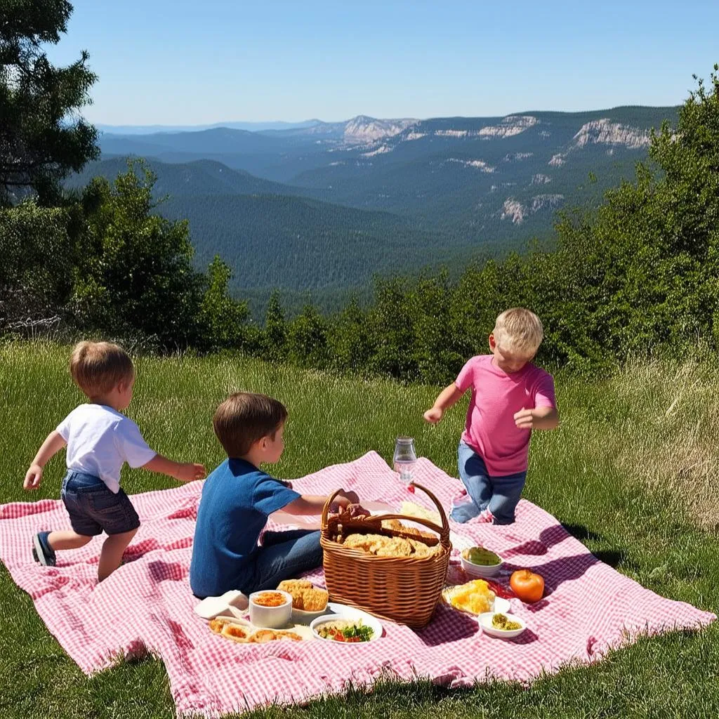 Family Enjoying a Picnic