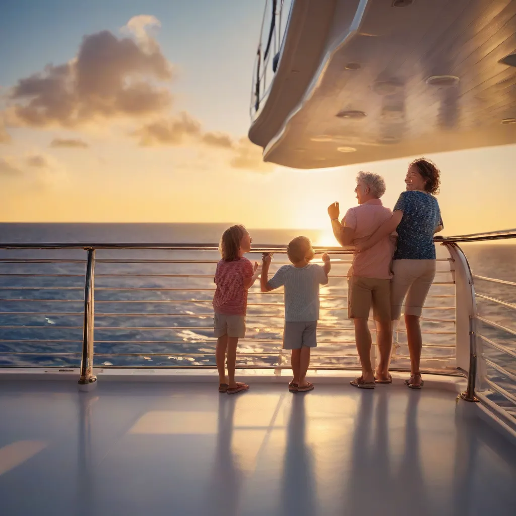 Family Enjoying Cruise Ship