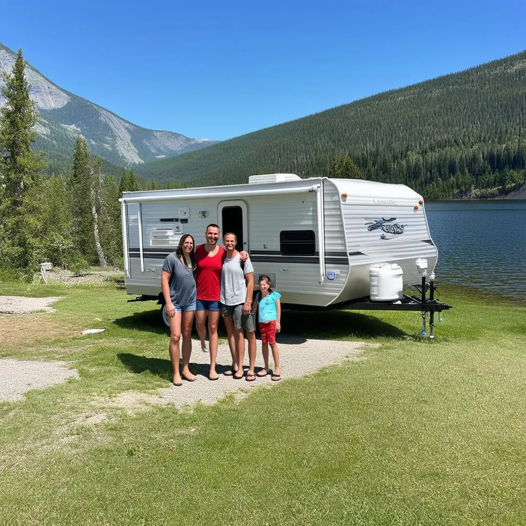 Family Enjoying RV Trip