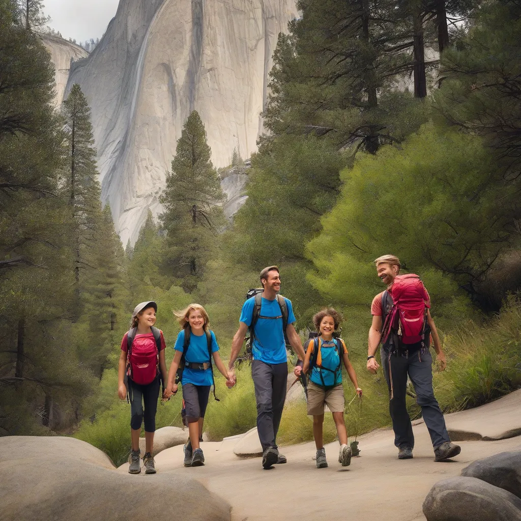 Family Hiking in Yosemite National Park