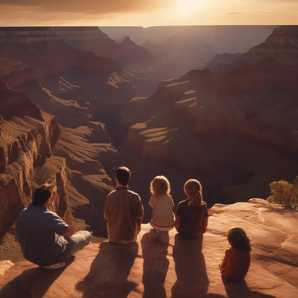 Family at the Grand Canyon