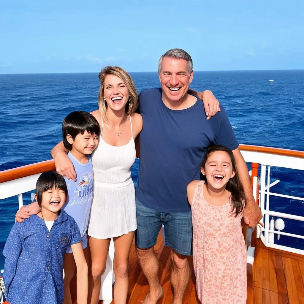 Family Enjoying a Cruise Vacation