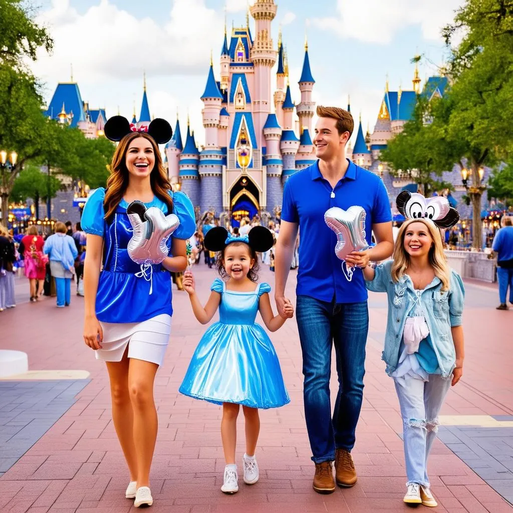 Family on Main Street U.S.A.