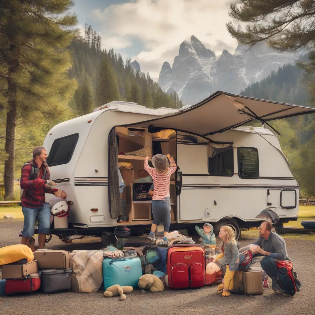 Family Packing RV for Trip