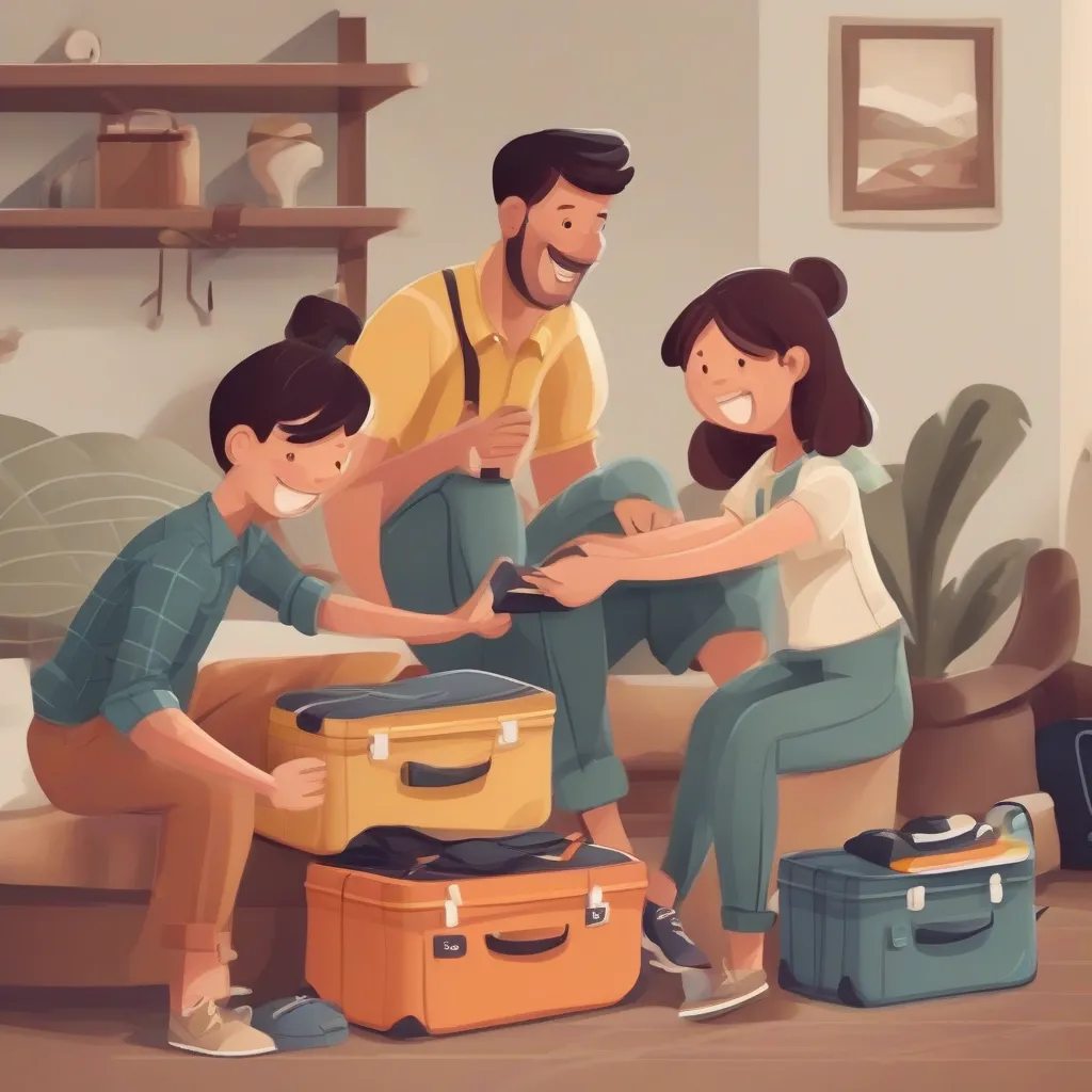 Family Preparing for a Trip