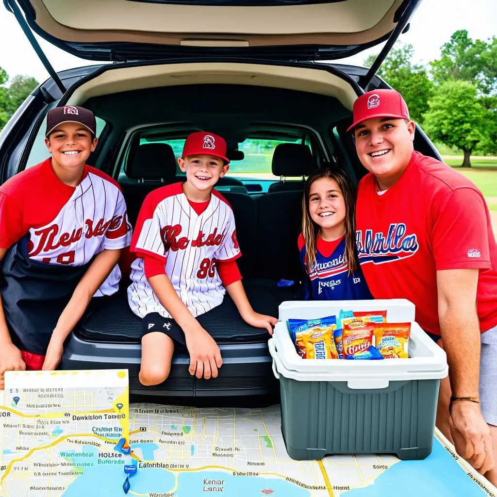 Family Road Trip for Baseball Tournament