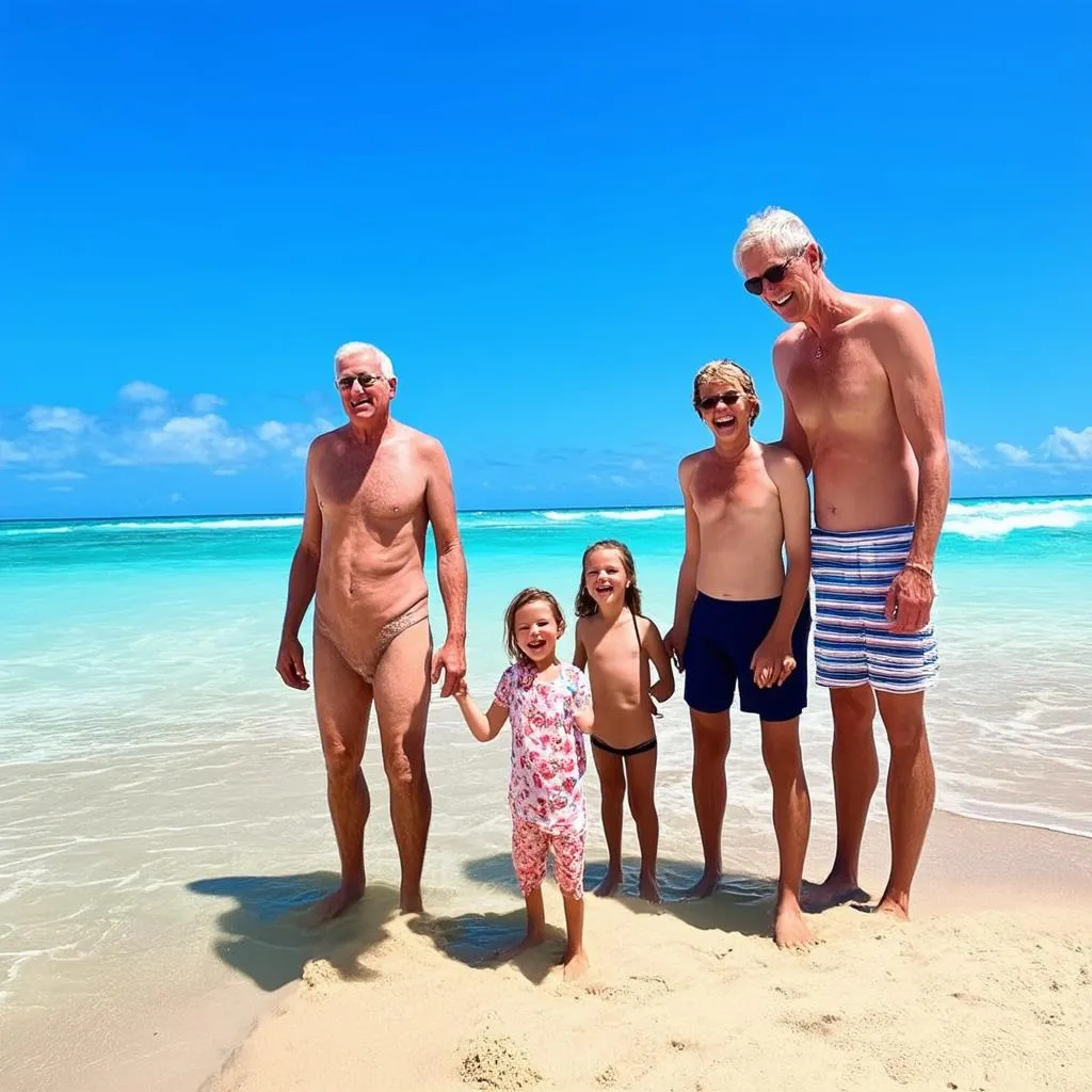 Family Vacation on a US Territory Beach