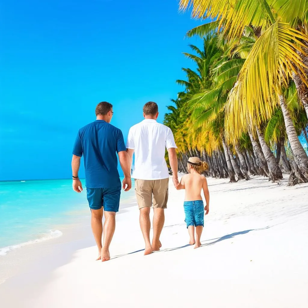 Family on a Tropical Beach