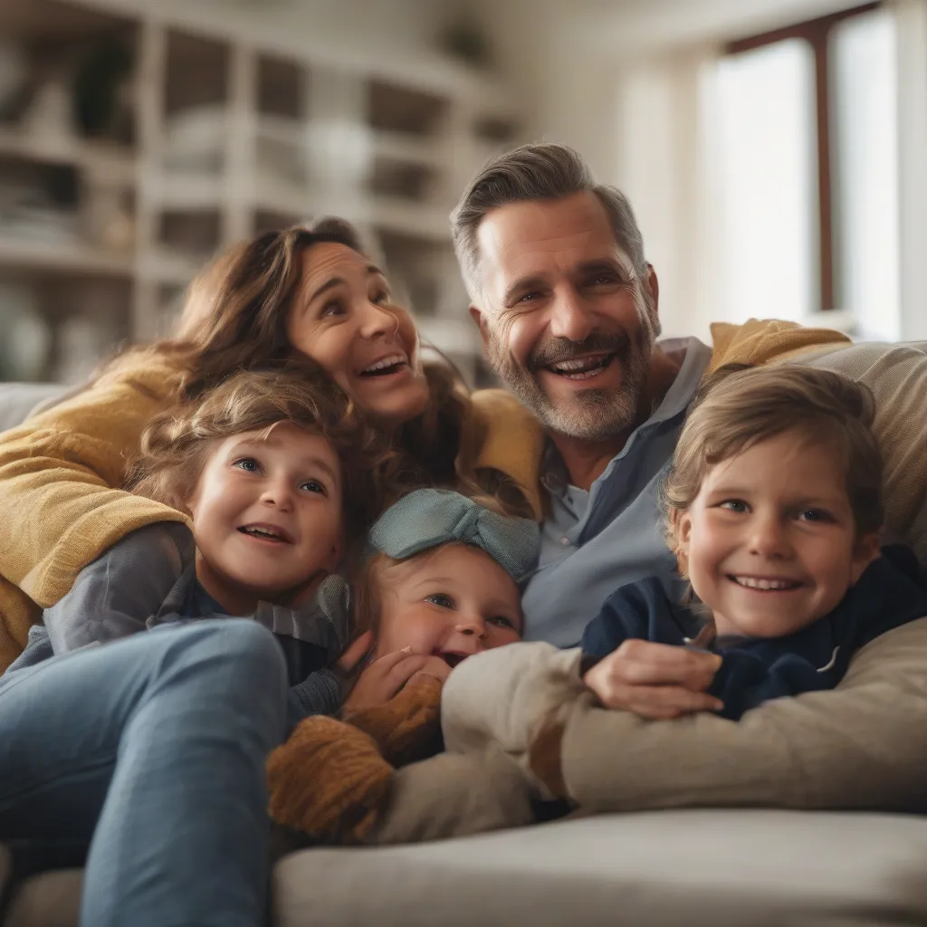 Family Watching Travel Show