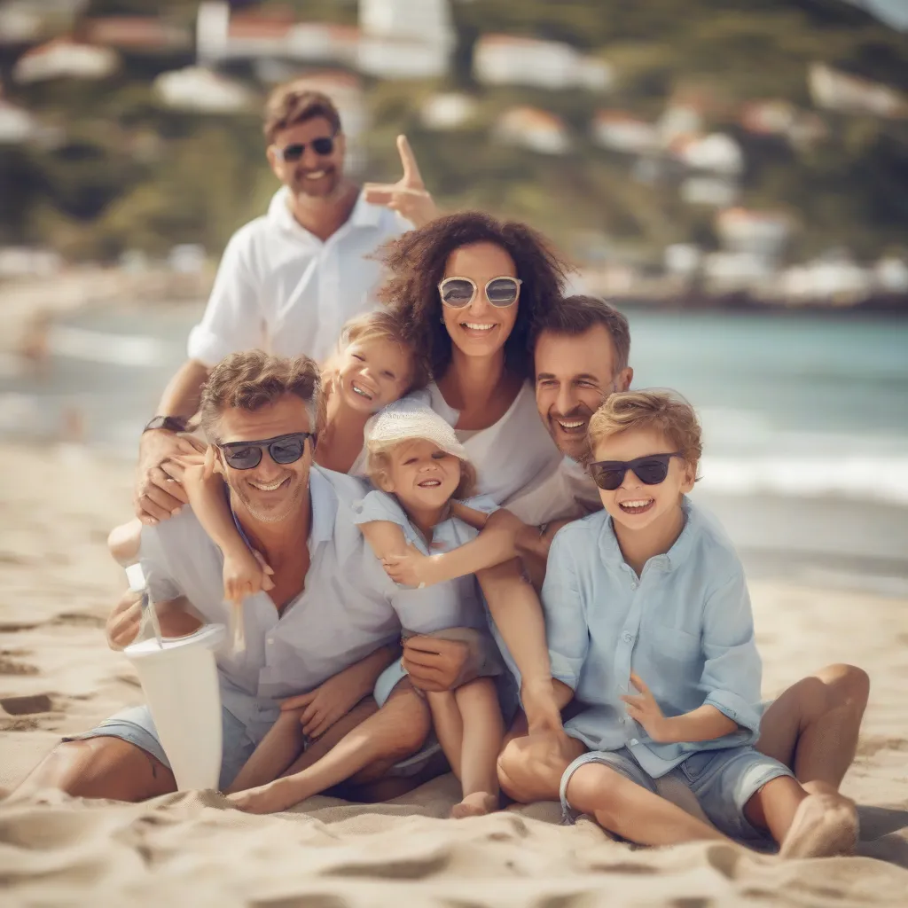 Family with Travel Insurance Enjoying Vacation