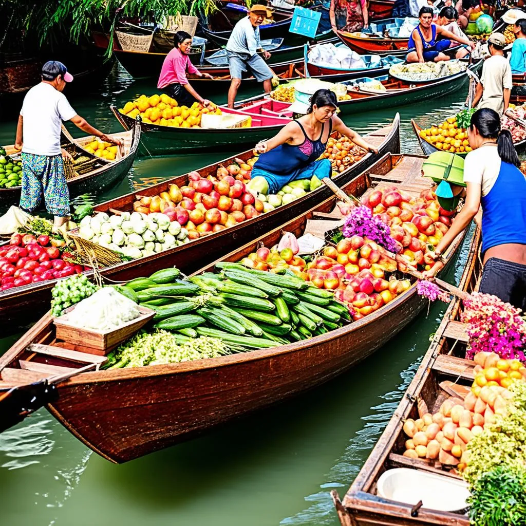 Floating Market in Thailand