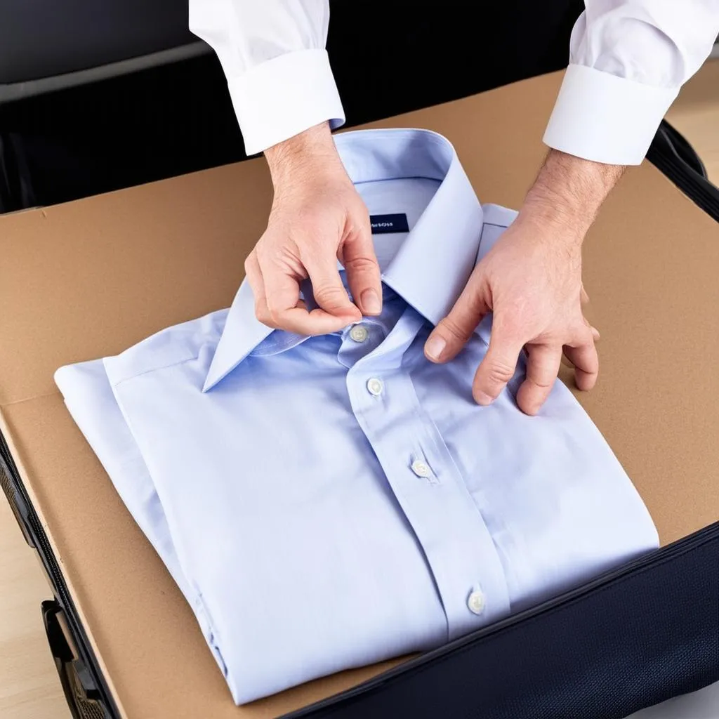 Folding a Dress Shirt for Travel