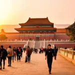 Forbidden City at Sunset