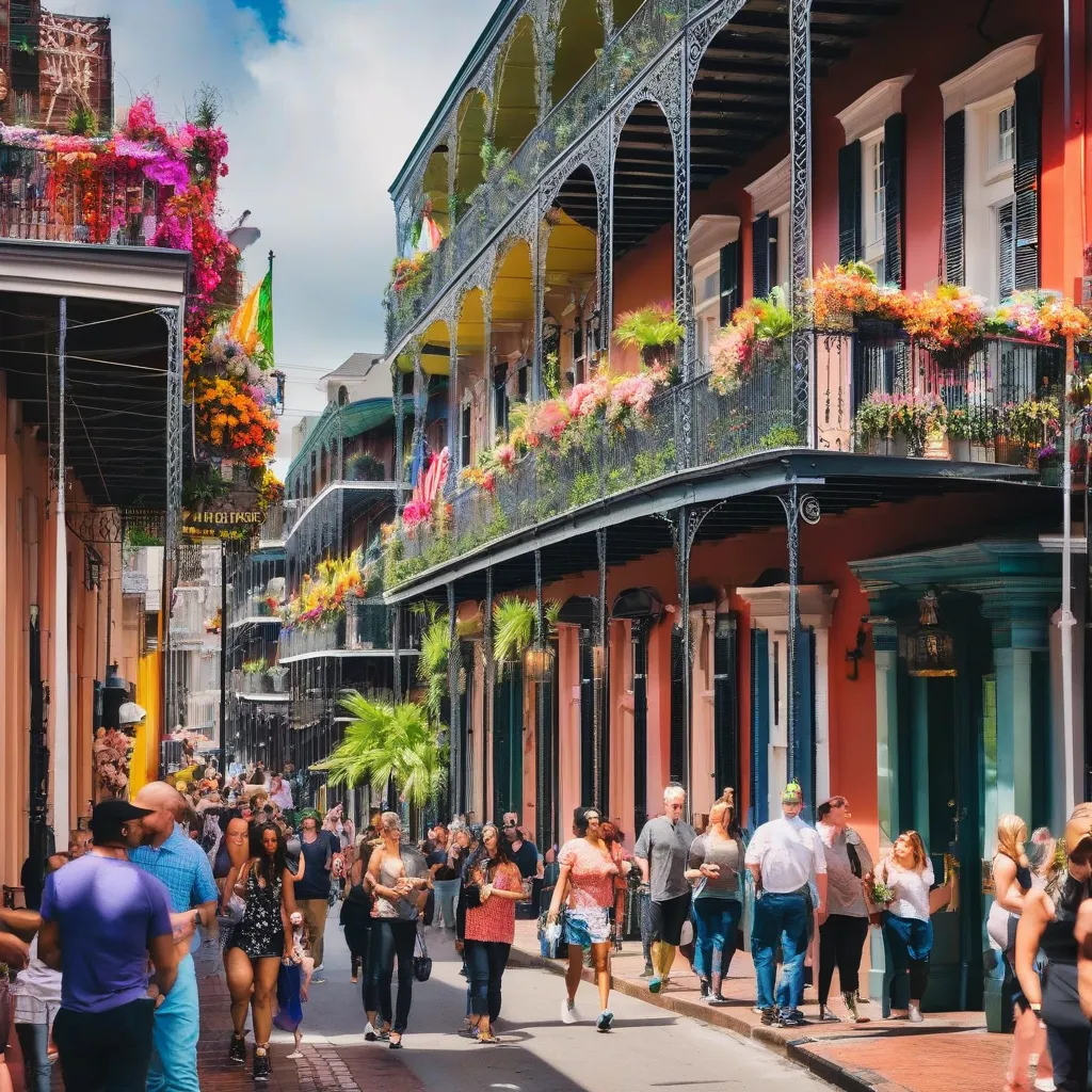 Vibrant French Quarter Street Scene