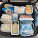 Frozen Breast Milk in Cooler