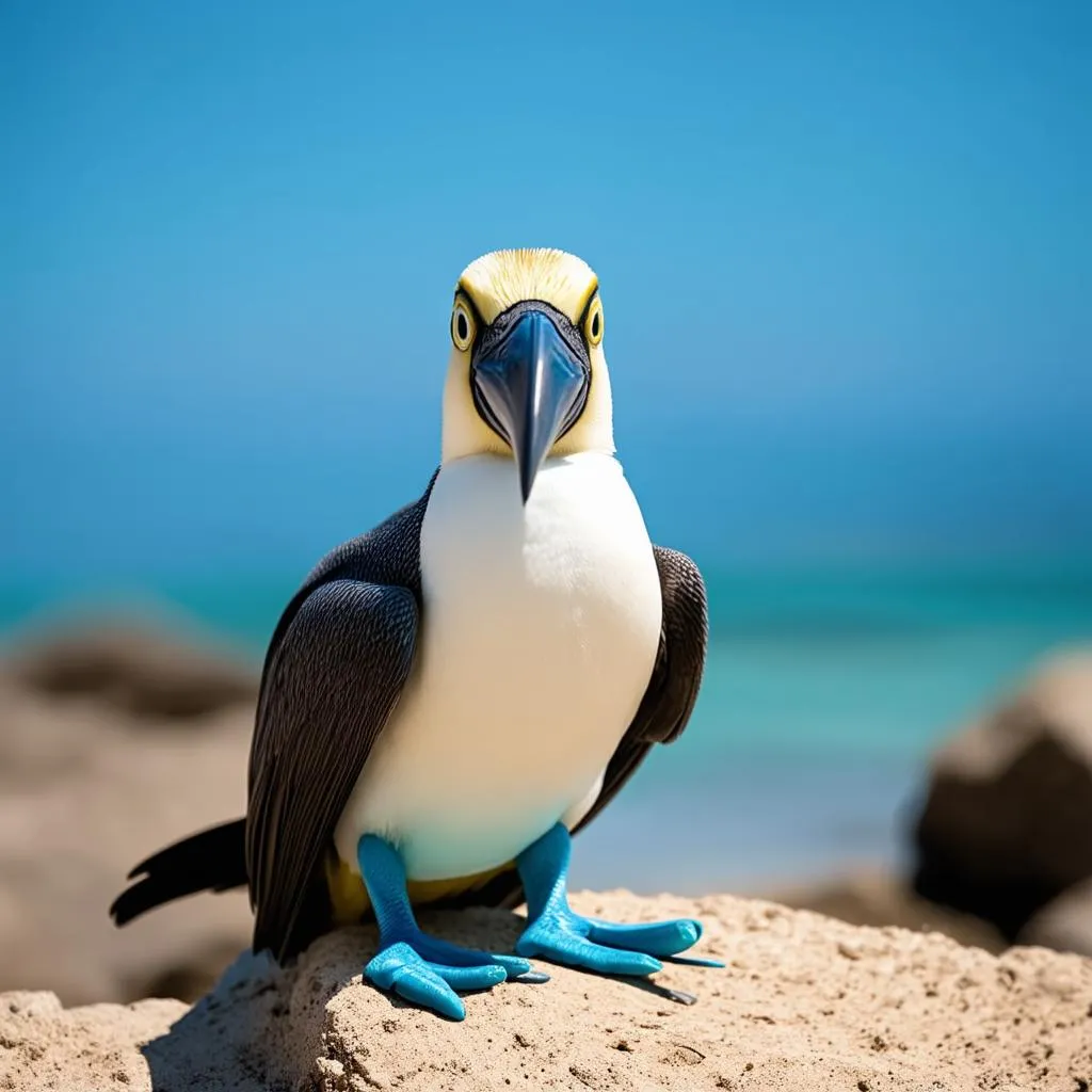 Blue-Footed Booby on Galapagos Islands