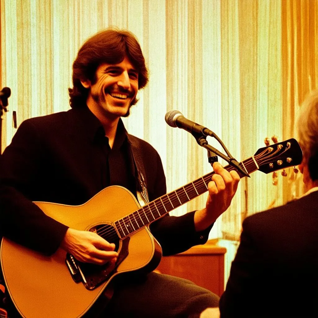 George Harrison Playing Guitar