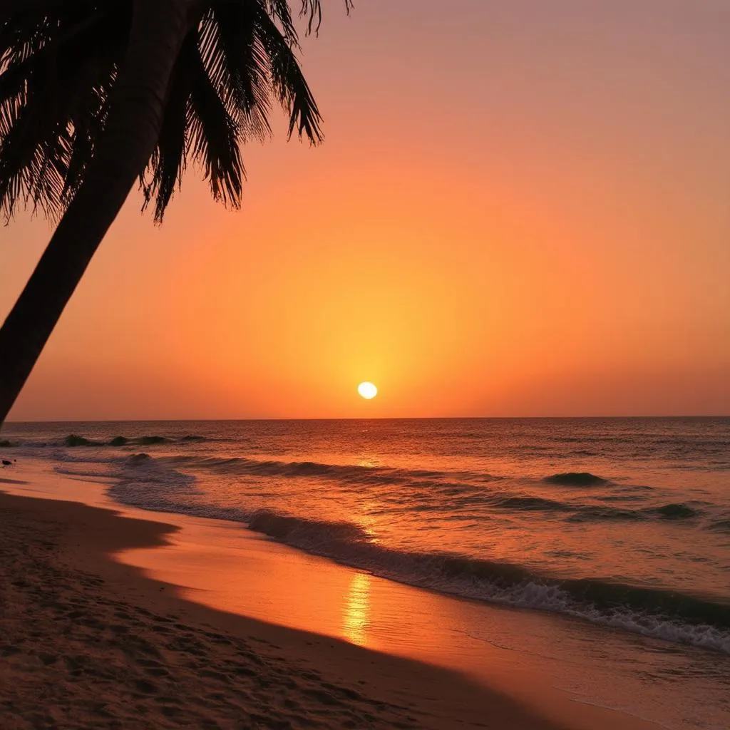 Sunset on a Ghanaian Beach