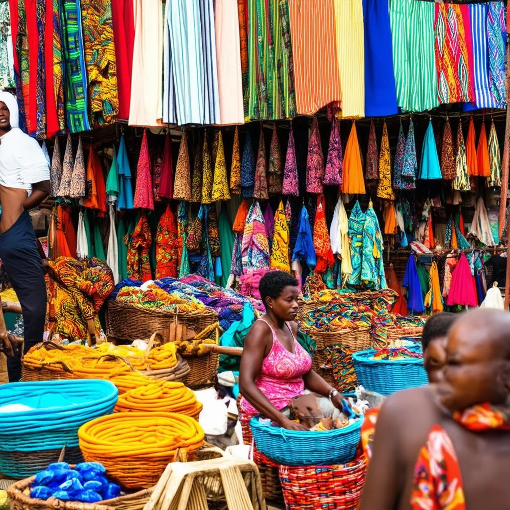 Ghanaian Market Scene