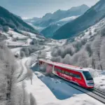 Glacier Express amidst the Swiss Alps