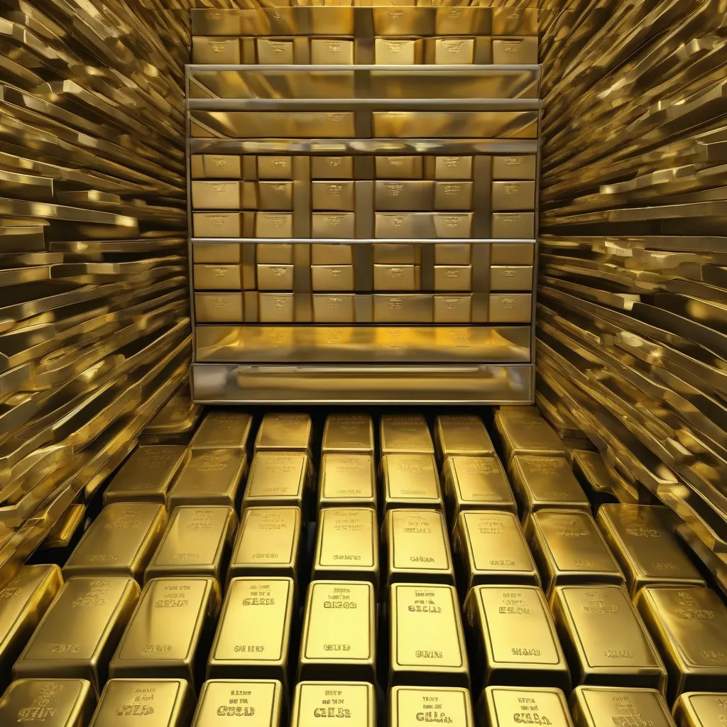 Gold Bars in Safe