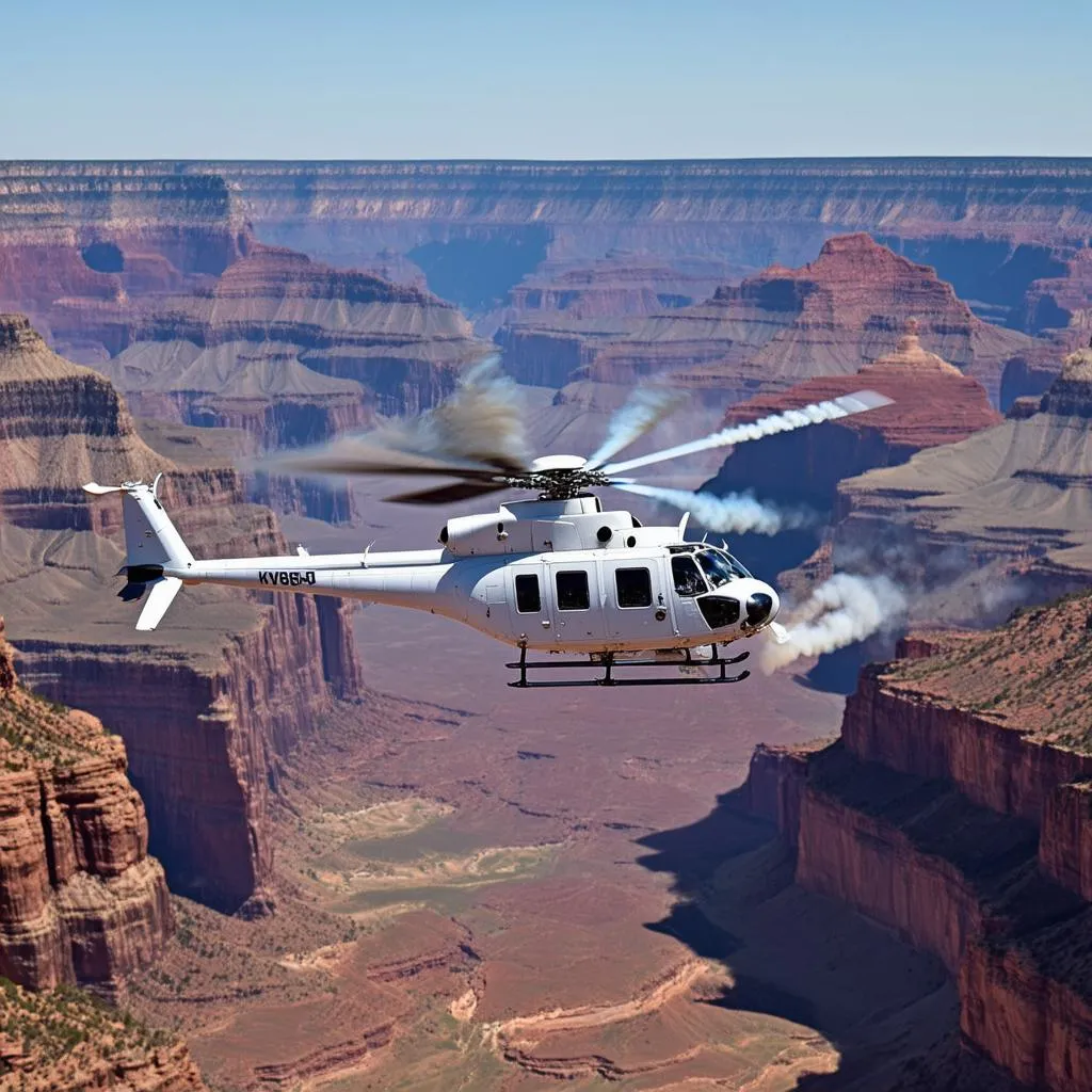 Helicopter over the Grand Canyon