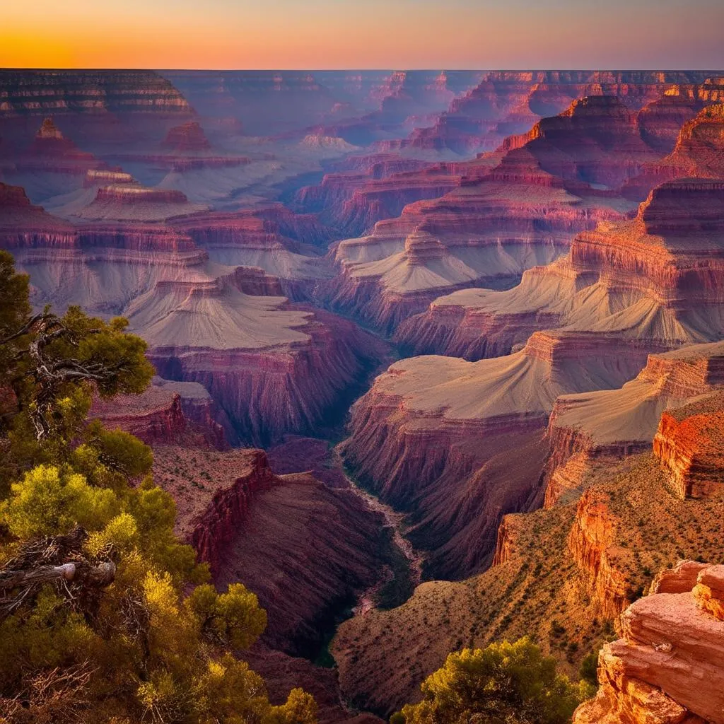 Sunset over the Grand Canyon