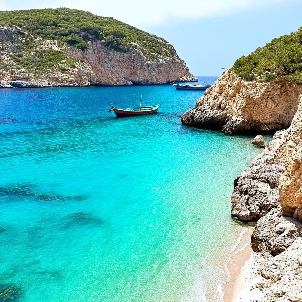 Idyllic Greek Island Beach