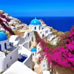 Picturesque Greek island village