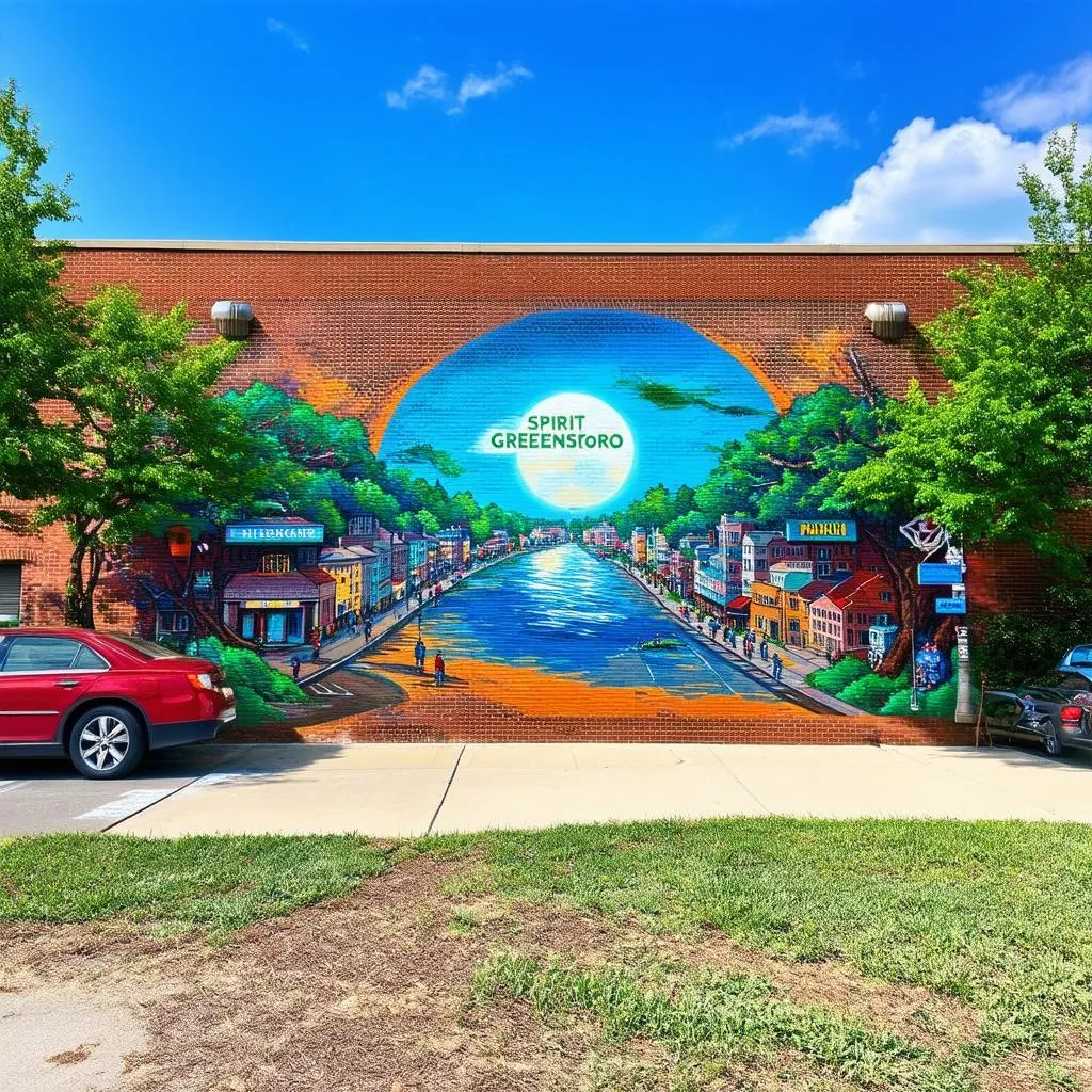 Vibrant Street Art in Greensboro