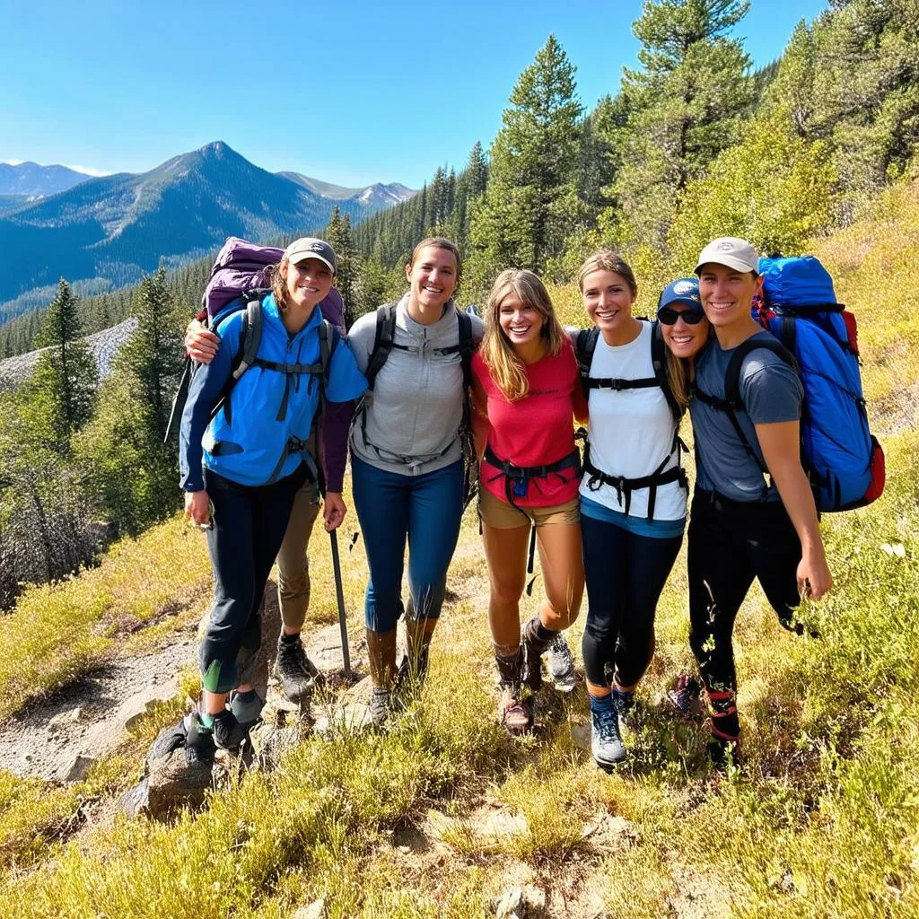 Group of Friends Traveling Together